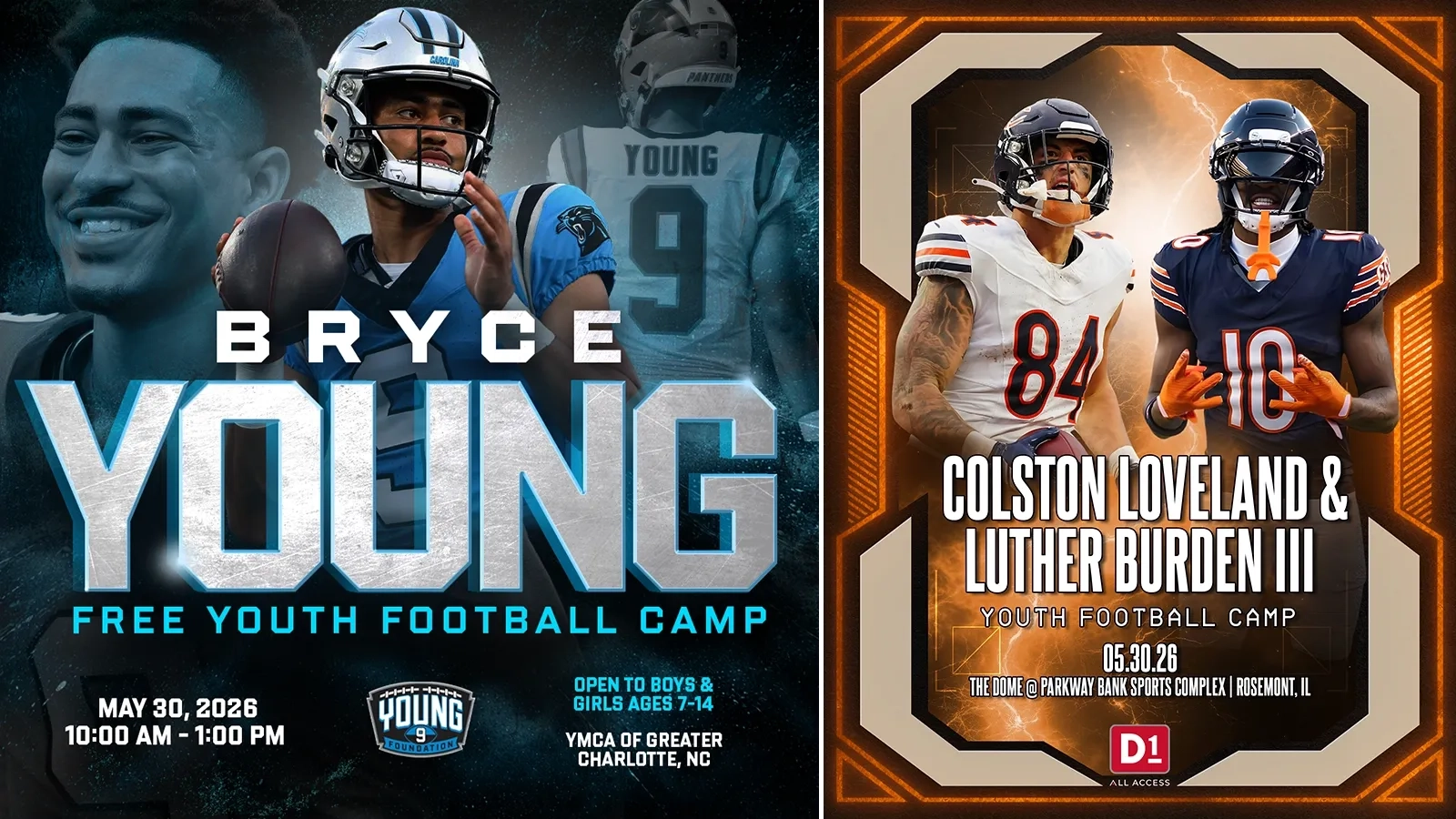 Bryce Young, Colston Loveland, Luther Burden, D1 Training