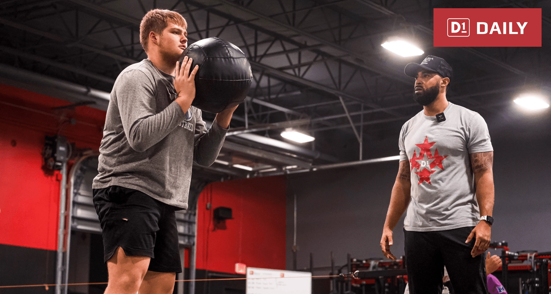 Kid with a medicine ball
