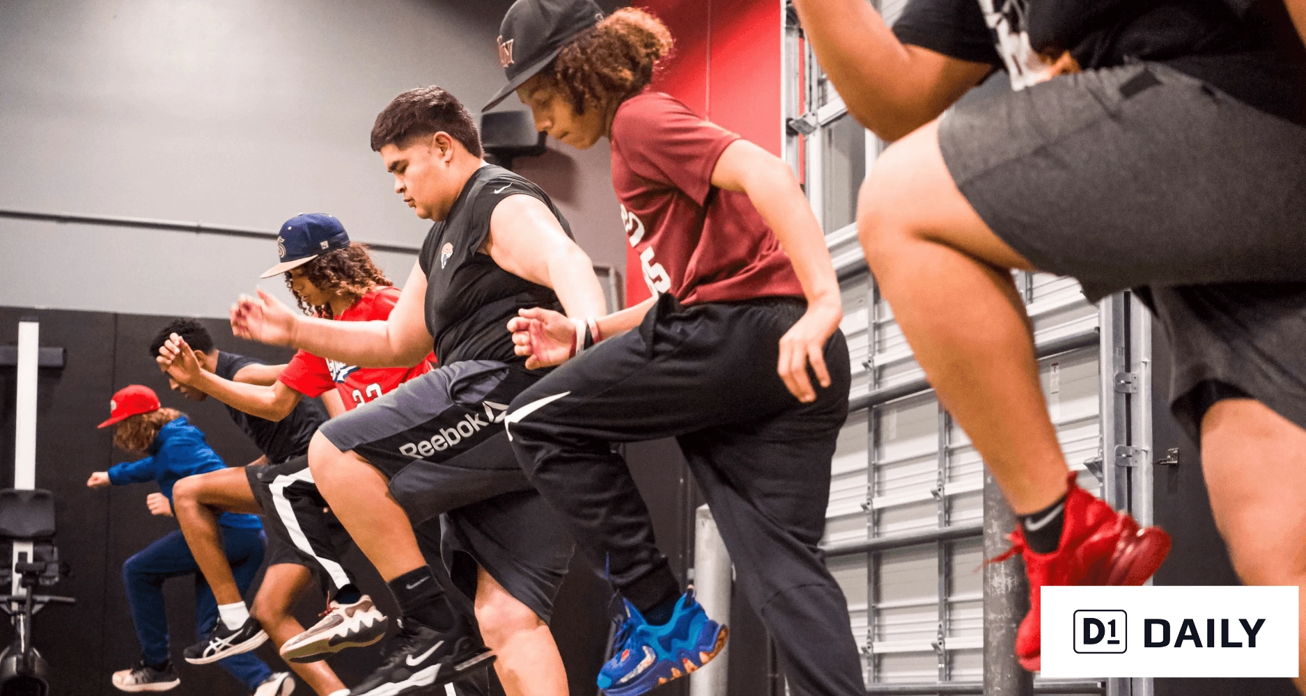 Kids doing high knees