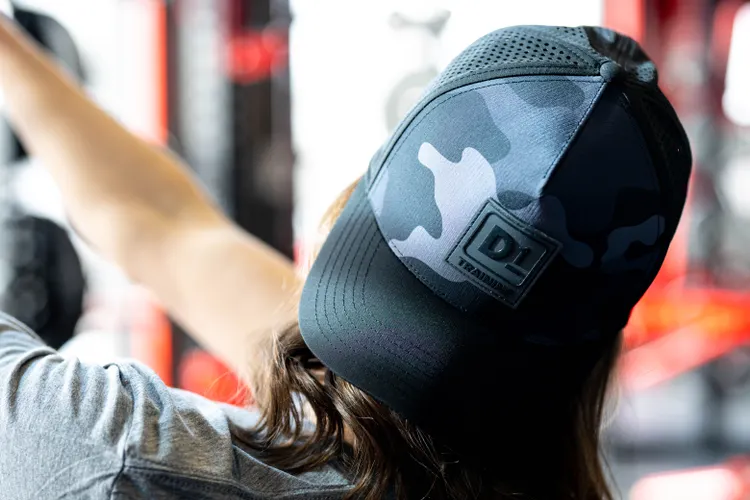 Black Camo A Frame Hat