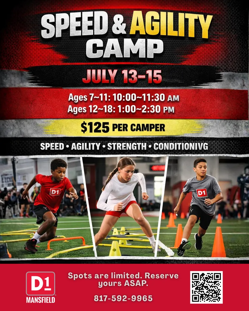 Speed & Agility Camp for ages 12-18 yrs