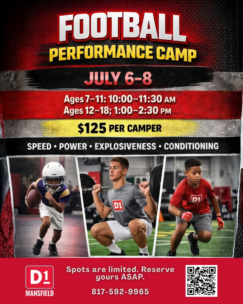 Football Performance Camp for ages 12-18 yrs