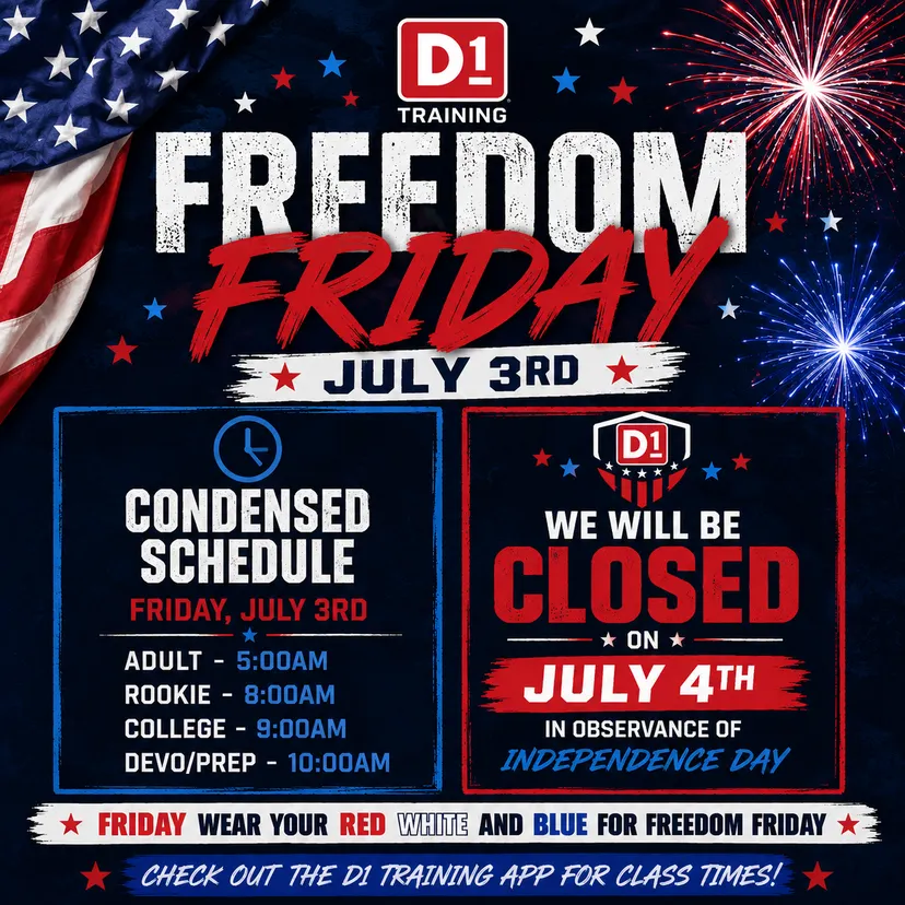Independence Day Weekend Schedule