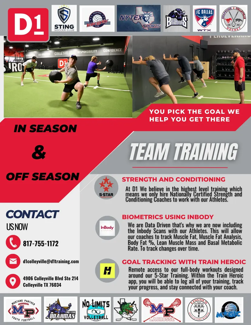 TEAM TRAINING ... Pick The Goal, We Help You Get There