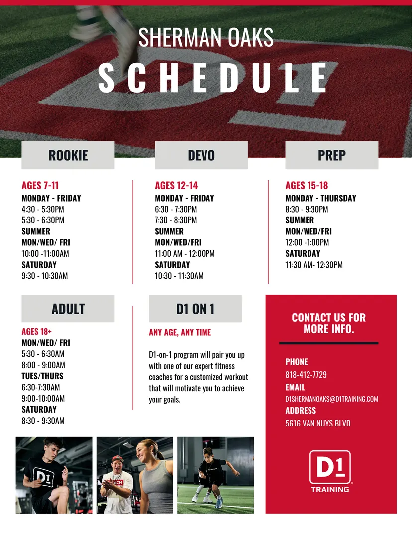 SUMMER SCHEDULE